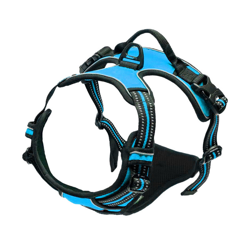 Adjustable Polyester Dog Harness with Leash – Multiple Colors