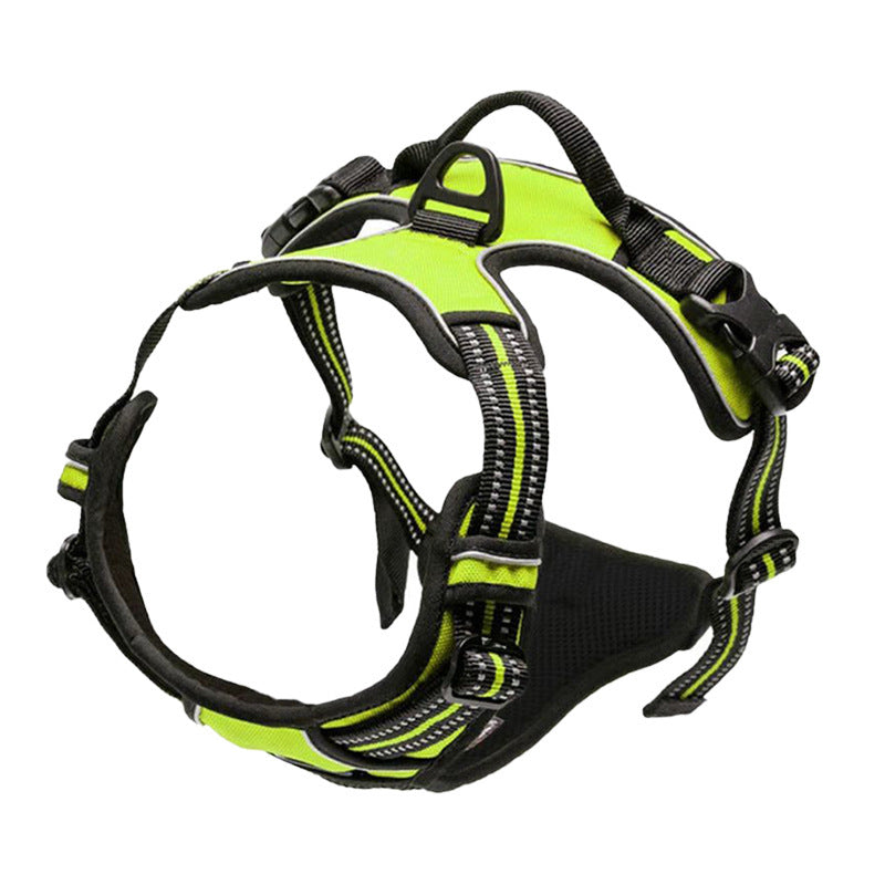 Adjustable Polyester Dog Harness with Leash – Multiple Colors