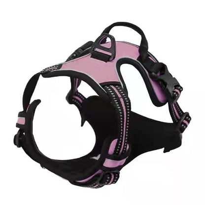 Adjustable Polyester Dog Harness with Leash – Multiple Colors
